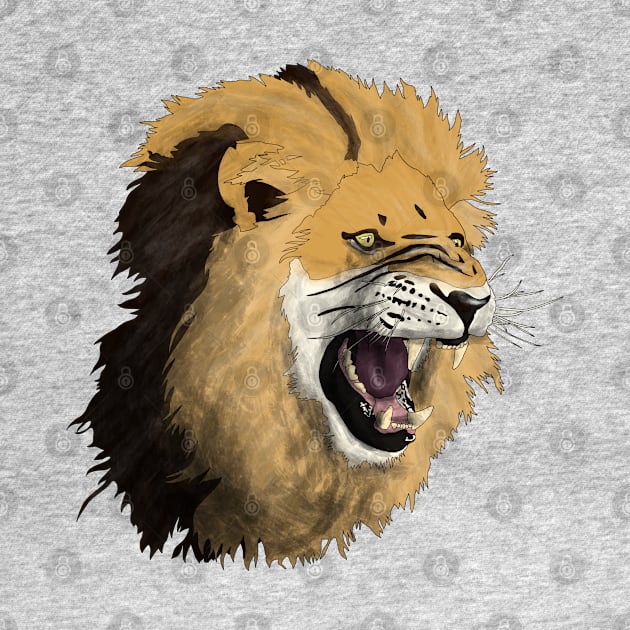 Snarling Lion by Kristal Stittle